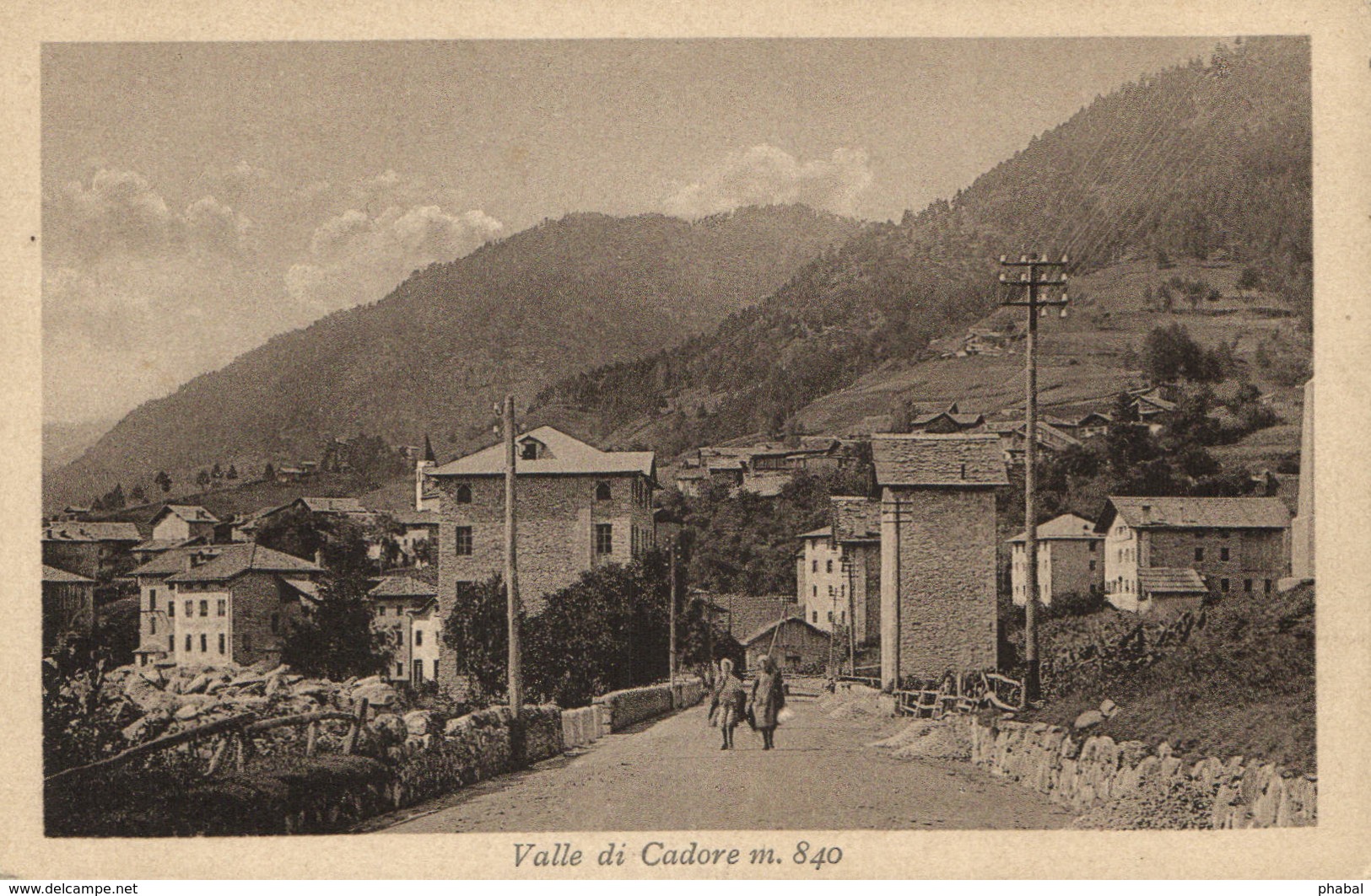 Italy, Pieve Di Cadore, Valle Di Cadore, Street Scene, Old Postcard - Otros & Sin Clasificación