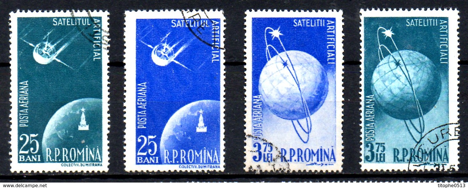 ROUMANIE. PA 69-72 Oblitérés De 1957. Satellites Artificiels. - Europe