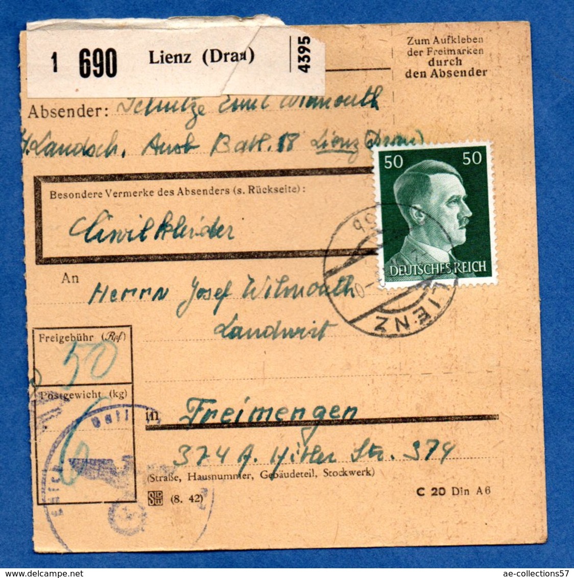 Colis Postal  --  Départ Lienz- - Lettres & Documents