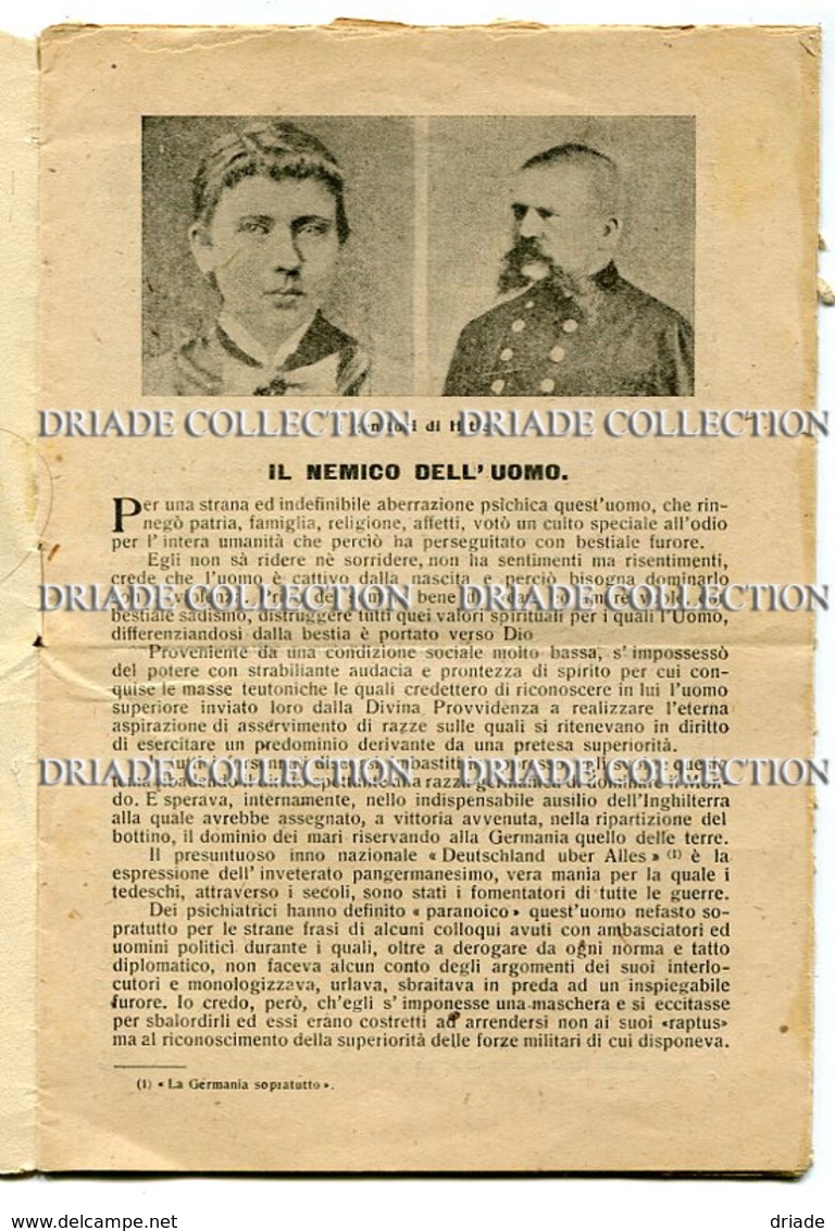 HITLER NEMICO DELL'UOMO TITO MUROLO EDIZIONE CIMENTO NAPOLI A CURA ASSOCIAZIONE NAZIONALE PARTIGIANI D'ITALIA 1945 - Guerra 1939-45