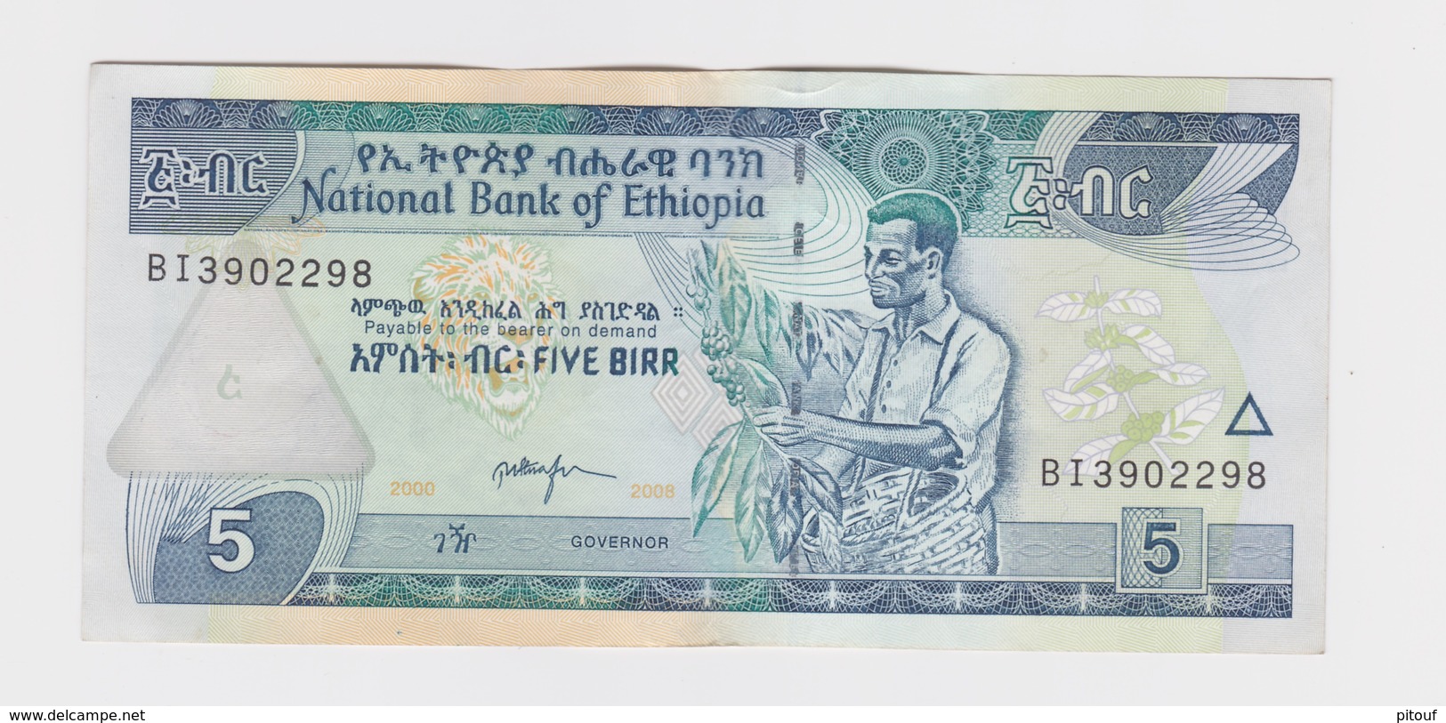 5 Birr 2008 Etat Neuf - Ethiopie