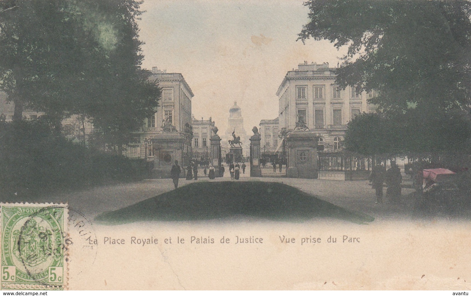 BRUXELLES / BRUSSEL / LA PLACE ROYALE ET LE PALAIS DE JUSTICE VUS DU PARC - Places, Squares