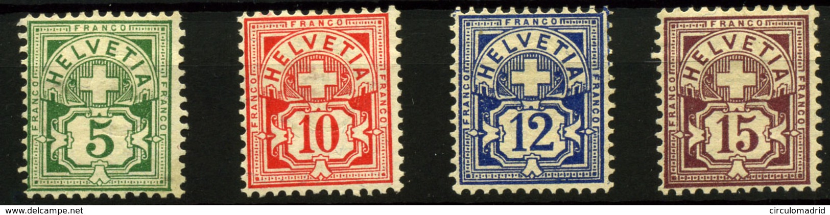 3072-Suiza Nº 66, 67b, 68, 70 - Unused Stamps