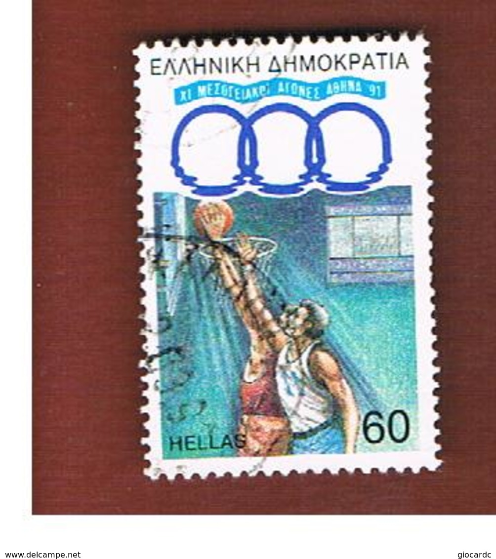 GRECIA (GREECE) - SG 1881 -  1991 MEDITERRANEAN GAMES: BASKETBALL  - USED ° - Usati