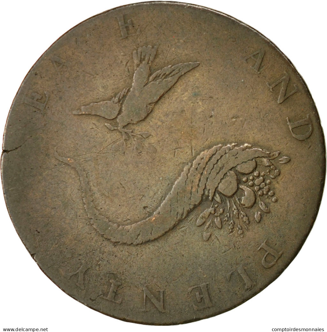 Monnaie, Grande-Bretagne, Hampshire, Halfpenny Token, 1794, Emsworth, TB - Altri & Non Classificati