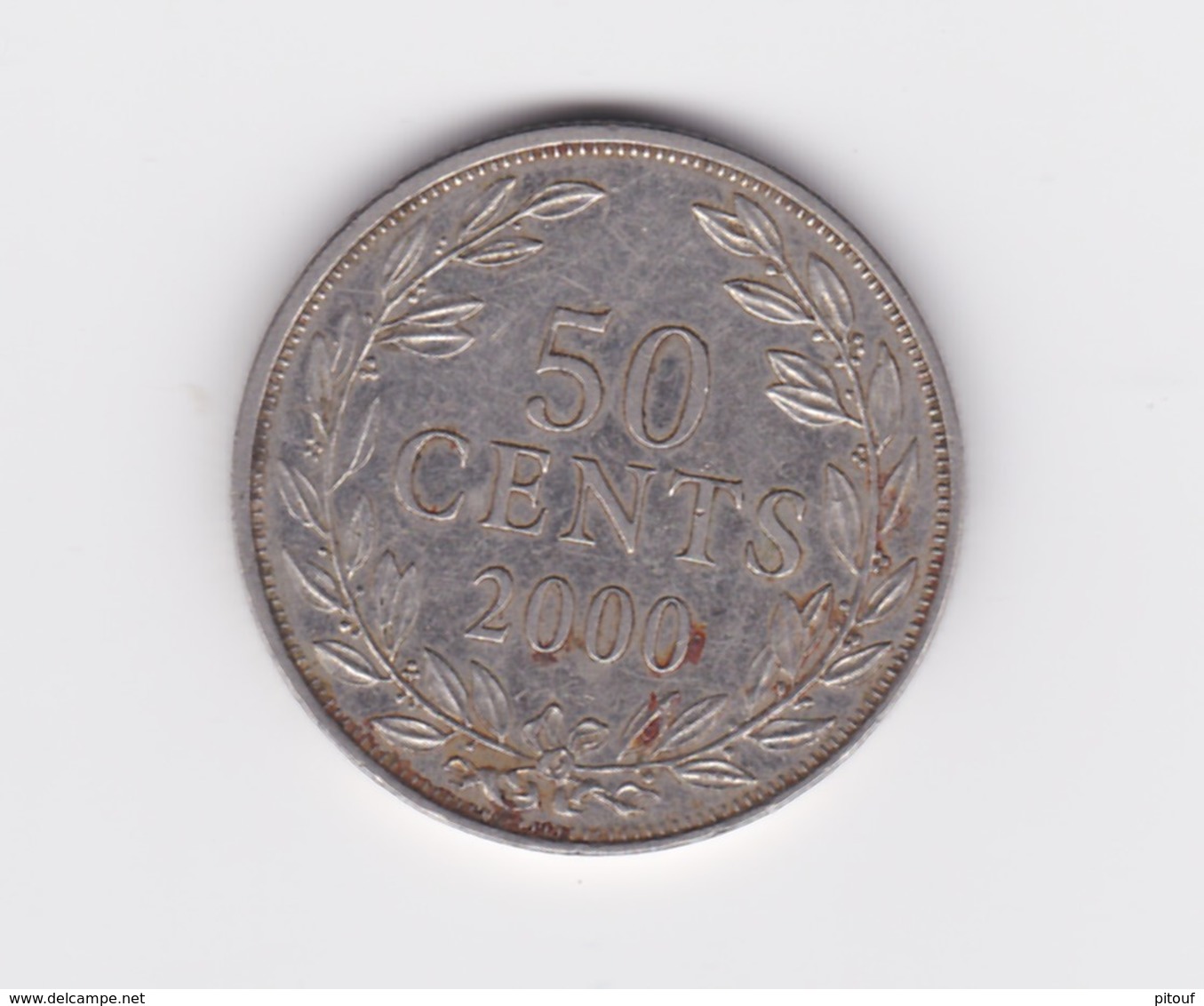 50 Cents Libéria 2000  TTB - Liberia