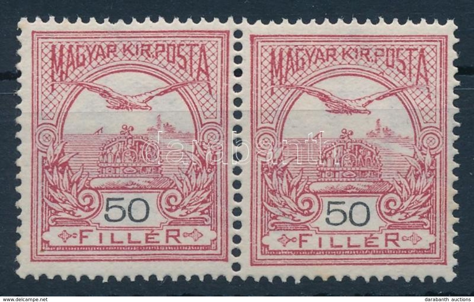 ** 1908 Turul 50f I.-es és II-es Típus Párban - Other & Unclassified