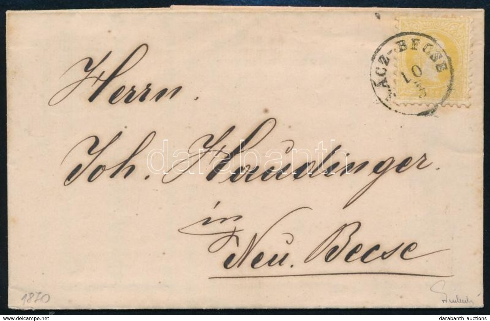 1870 2kr Nyomtatványon 'RÁCZ-BECSE' - 'TÖRÖK BECSE' Sign: Ferchenbauer - Autres & Non Classés