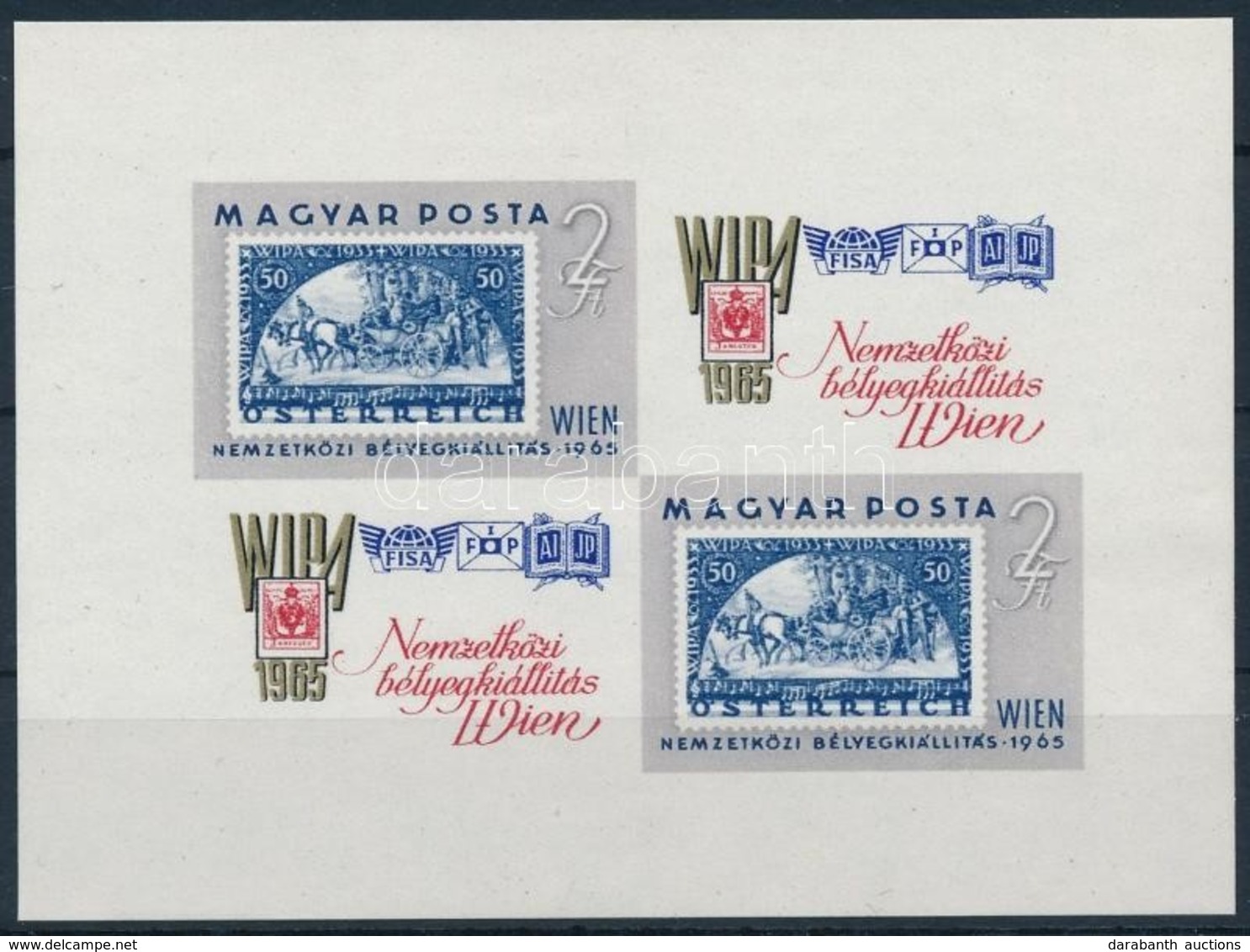 ** 1965 WIPA Vágott Kisív (4.500) - Other & Unclassified