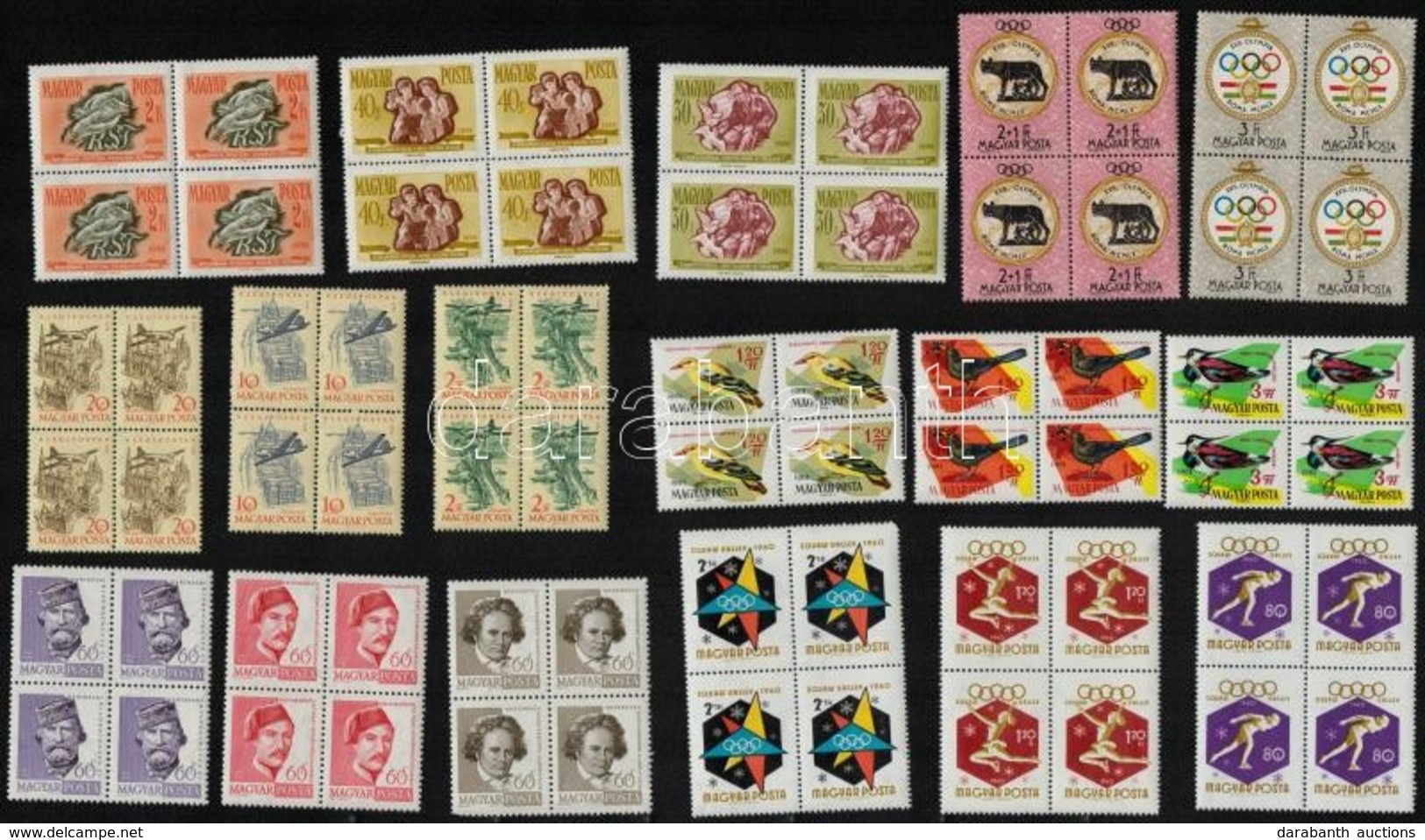 ** 1958-1962 Négyestömb összeállítás (27. 560) - Altri & Non Classificati