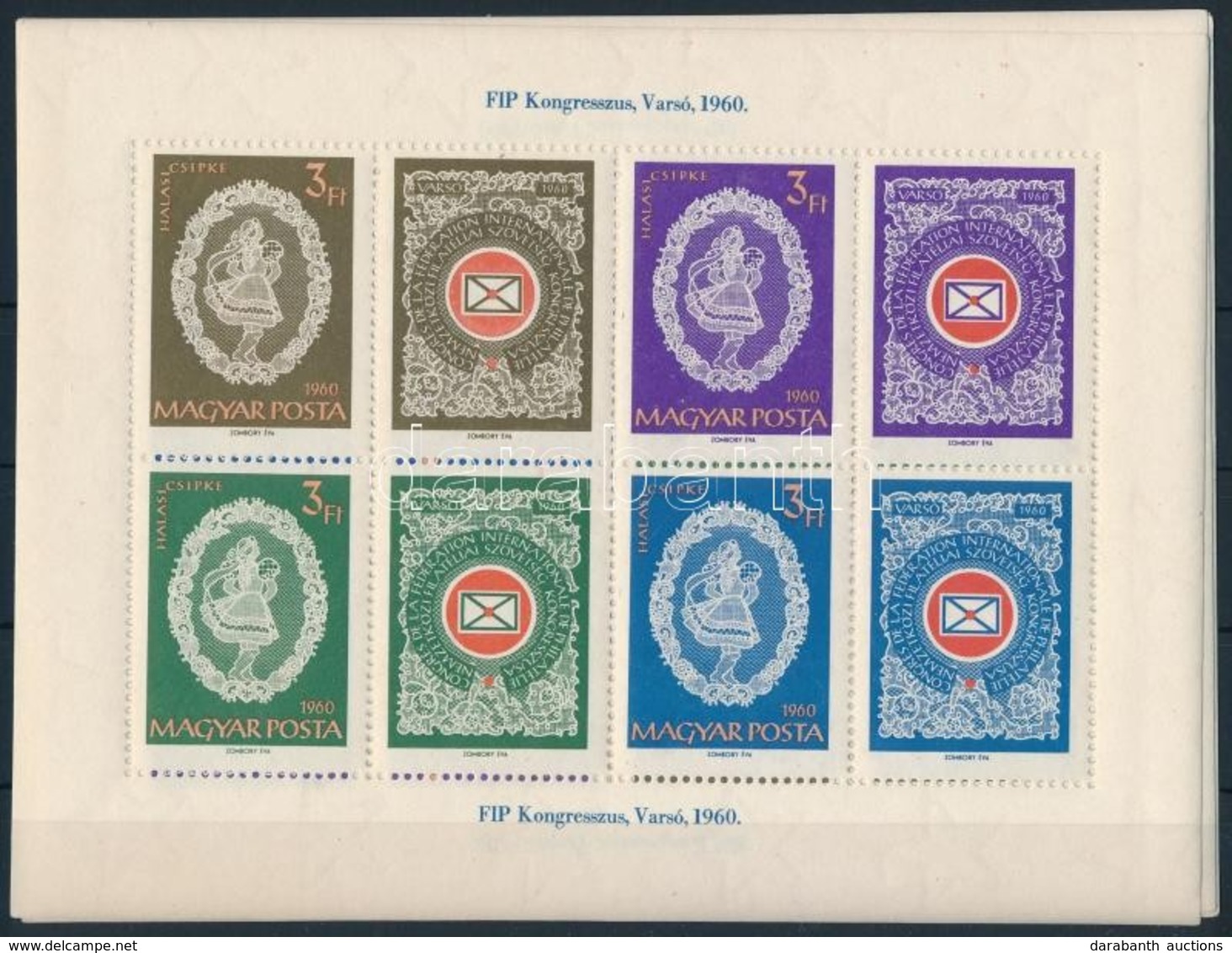 ** 1960 FIP (III.) 5 Db Blokk (17.500) - Andere & Zonder Classificatie