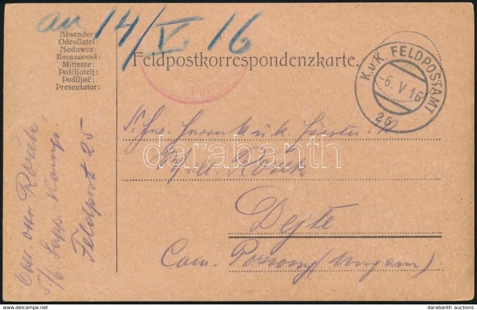 1916 - Sonstige & Ohne Zuordnung