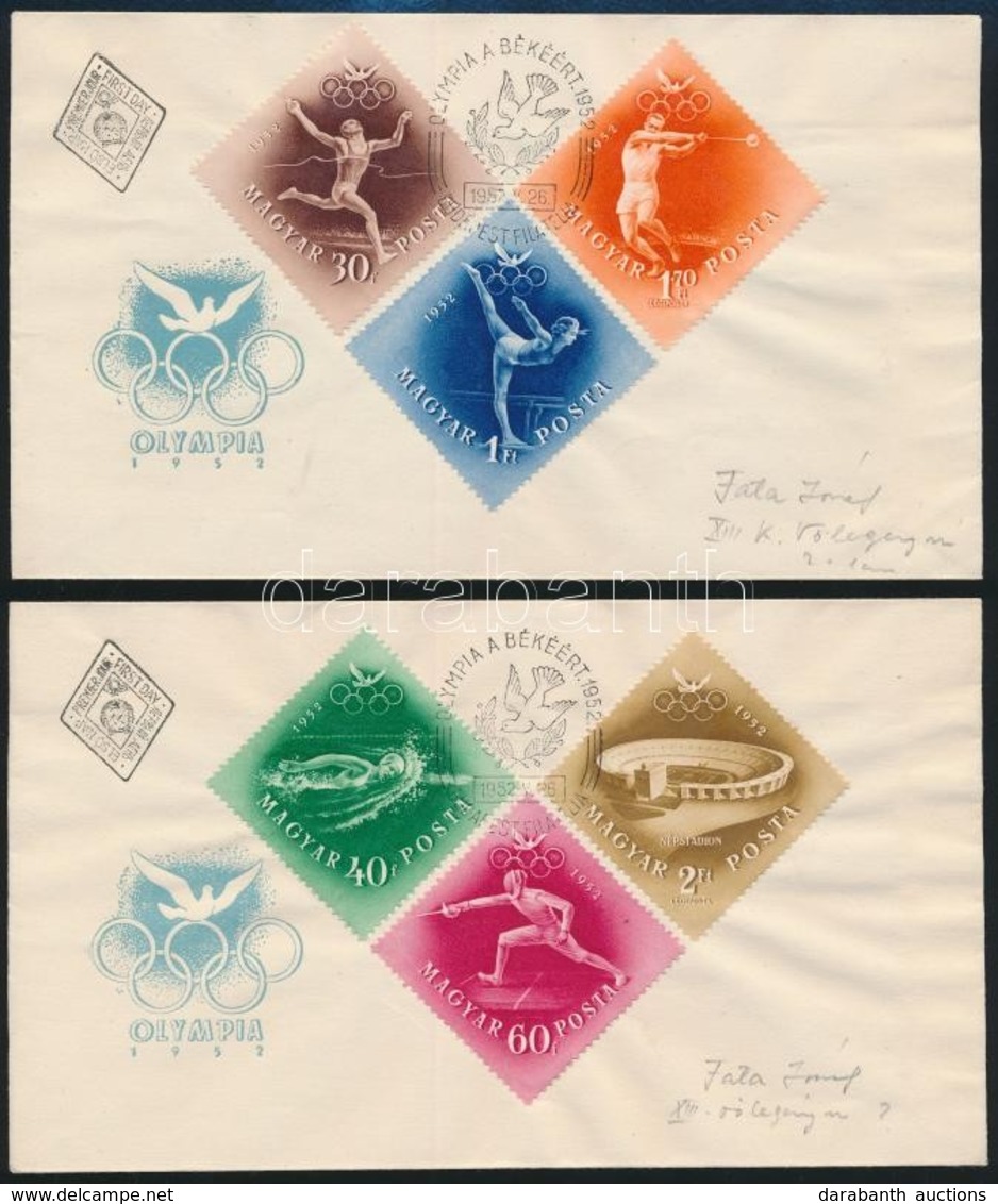 9 Db FDC 1950-1956 - Autres & Non Classés