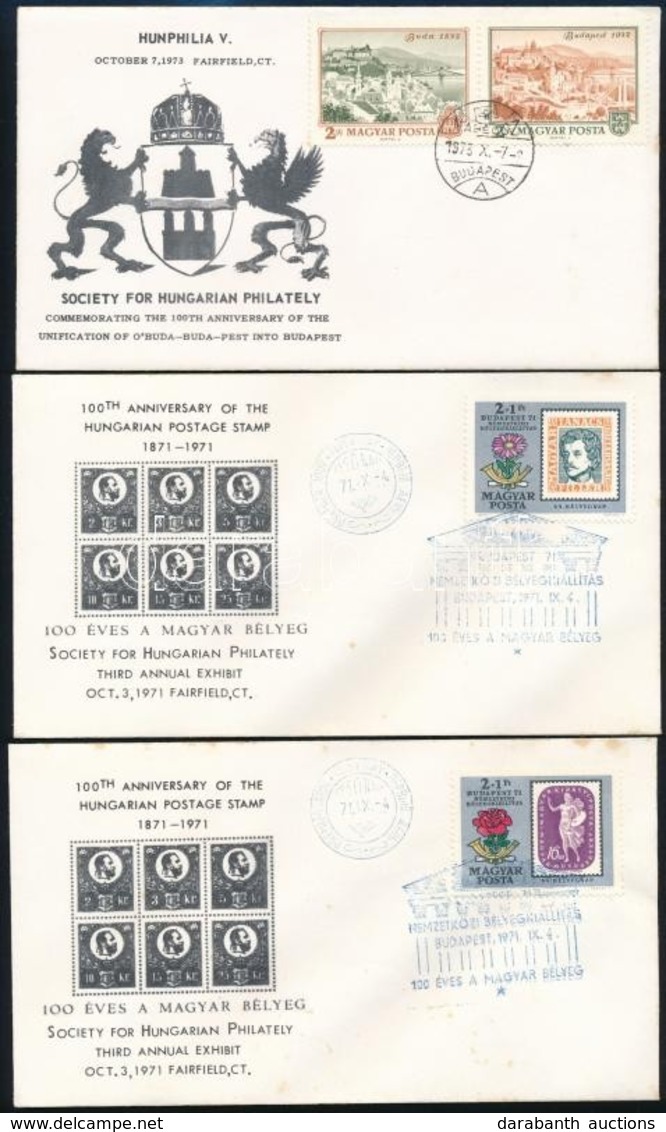 1971-1973 5 Különféle Hungarika Alkalmi Boríték - Autres & Non Classés