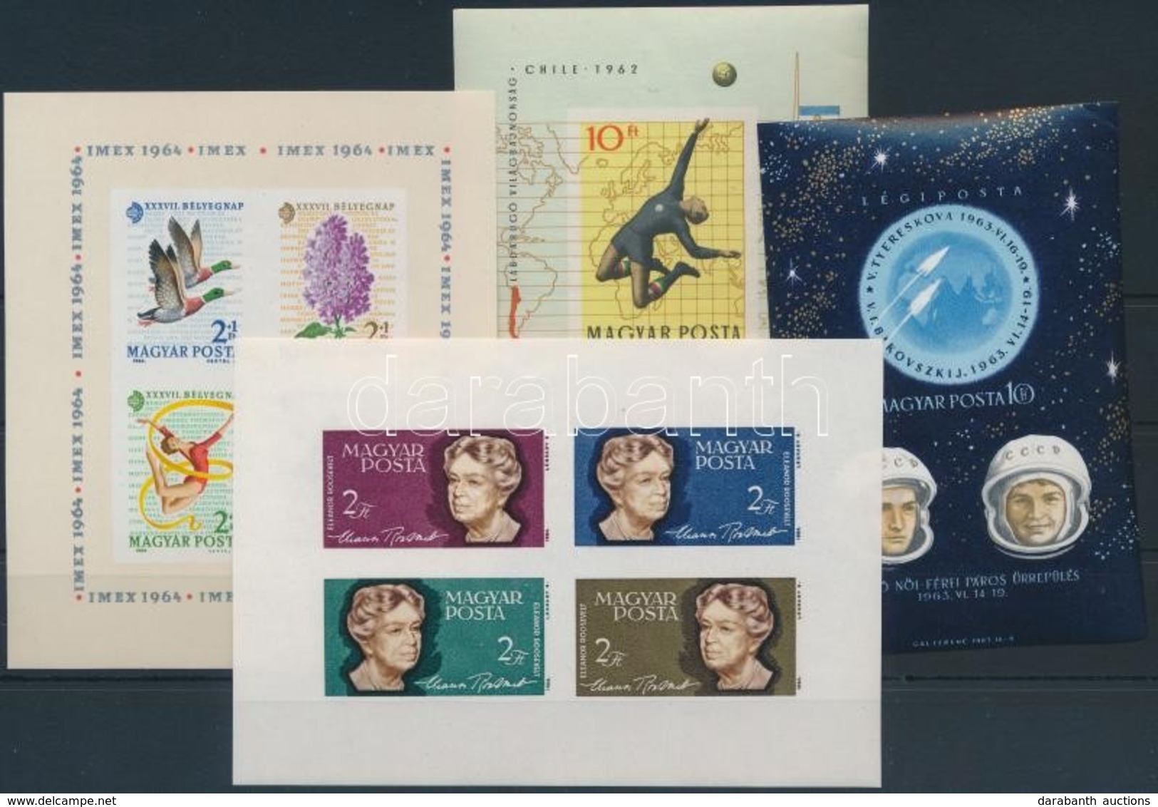 ** 1962-1964 4 Klf Vágott Blokk (19.000) / 4 Different Imperforate Blocks - Sonstige & Ohne Zuordnung