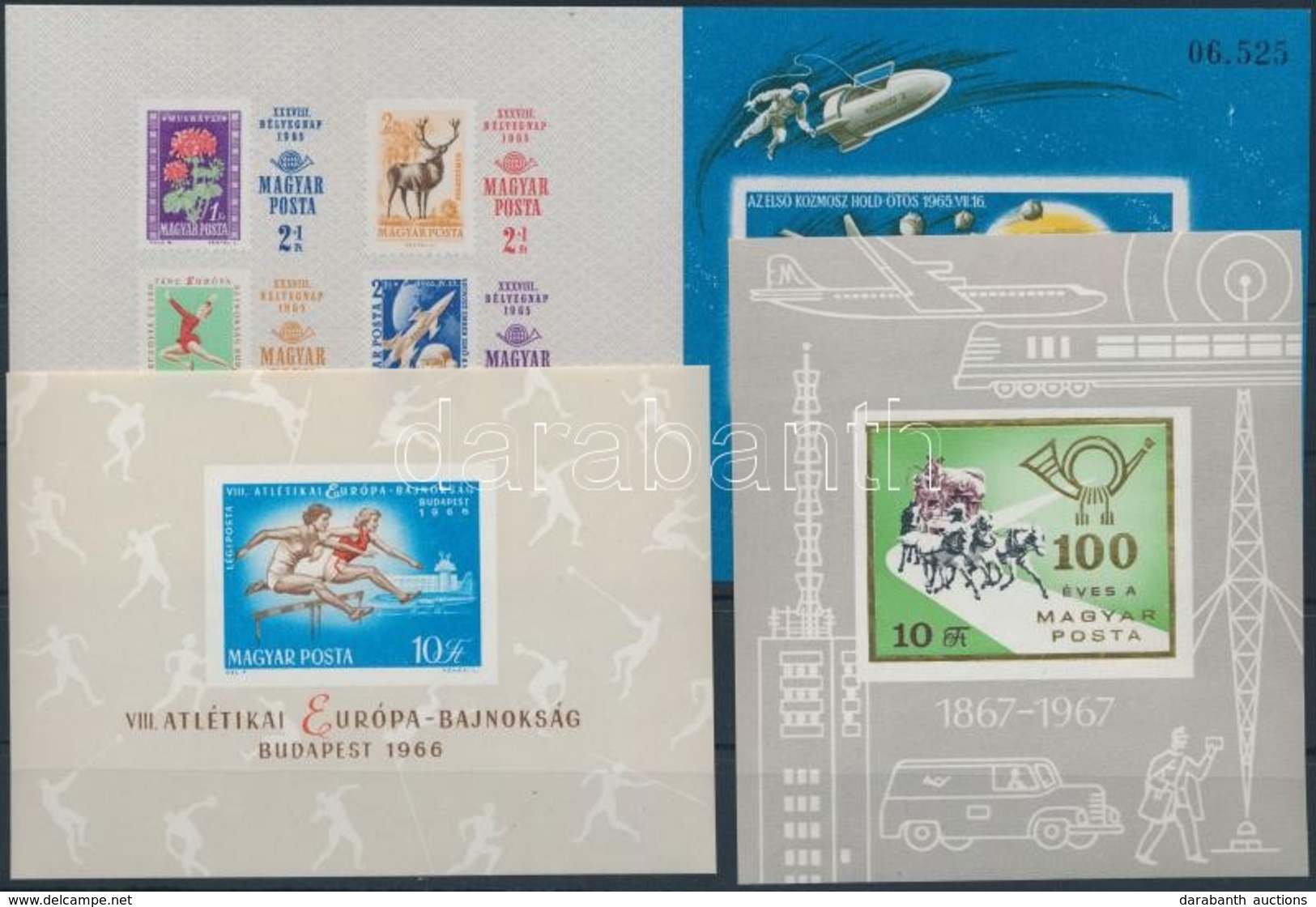 ** 1965-1967 4 Klf Vágott Blokk (19.000) / 4 Different Imperforate Blocks - Autres & Non Classés