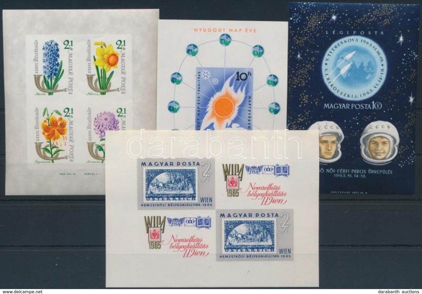 ** 1963-1965 4 Klf Vágott Blokk (21.000) / 4 Different Imperforate Blocks - Sonstige & Ohne Zuordnung