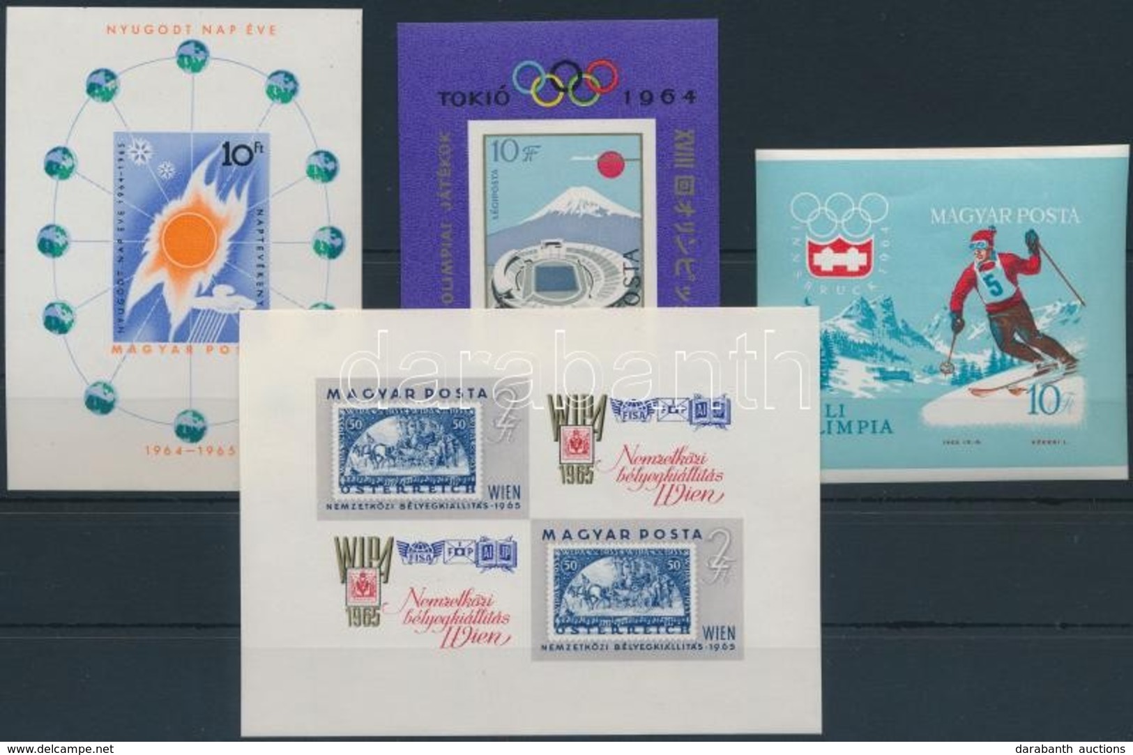 ** 1964-1965 4 Klf Vágott Blokk (21.500) / 4 Different Imperforate Blocks - Andere & Zonder Classificatie