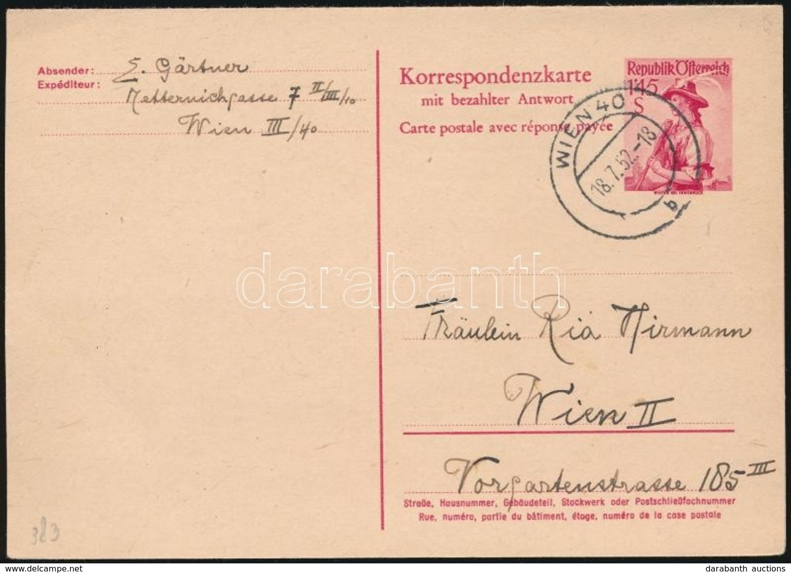 Ausztria 1952 - Sonstige & Ohne Zuordnung