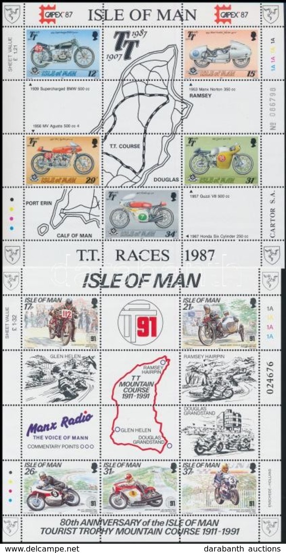 ** Nagy-Britannia - Isle Of Man 1987-1993 3 Klf Blokk Mi 9, 15, 19 - Sonstige & Ohne Zuordnung