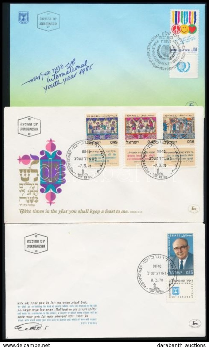 Izrael 1970-1985 8 Db Klf Tabos FDC - Andere & Zonder Classificatie