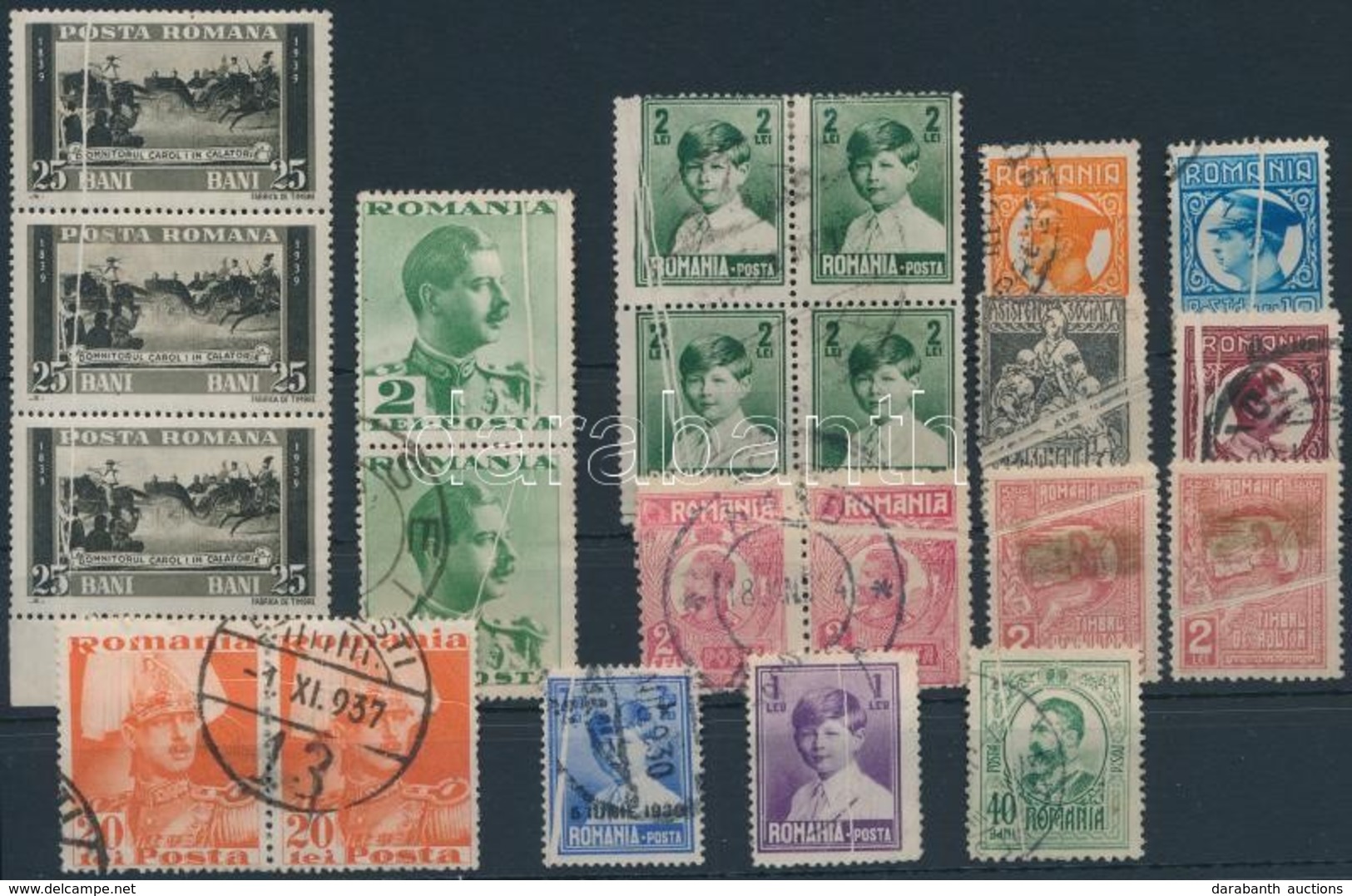 O Románia 20 Db Papírráncos Bélyeg / 20 Stamps With Paper Crease - Autres & Non Classés