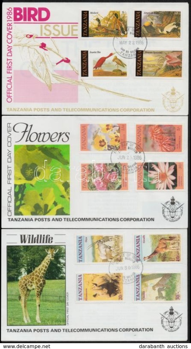 Tanzánia 1986 5 Db Klf FDC - Andere & Zonder Classificatie