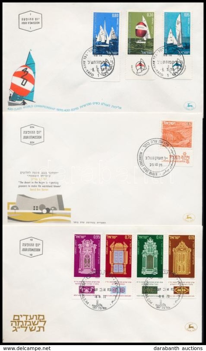 Izrael 1970-1978 9 Db Klf Tabos FDC - Andere & Zonder Classificatie