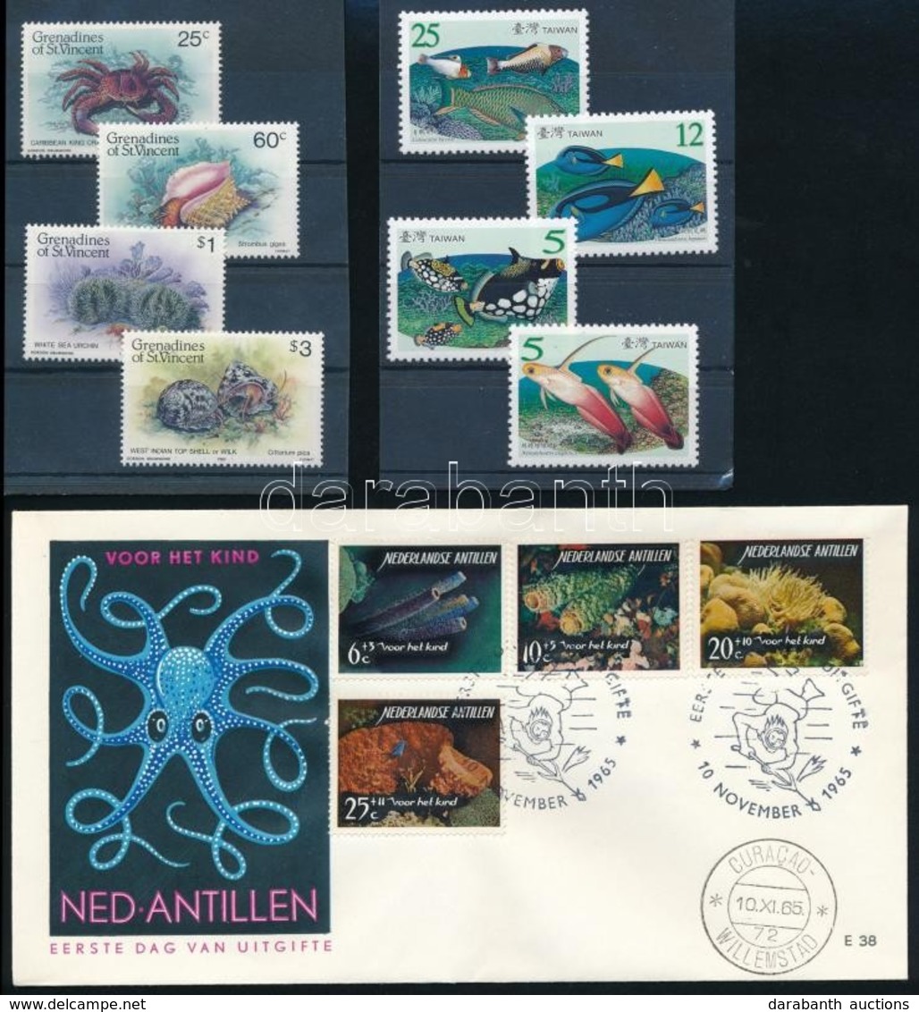 ** 1965-2007 Állat: Tengeri él?lények 2 Sor + 3 Blokk + 1 FDC - Andere & Zonder Classificatie