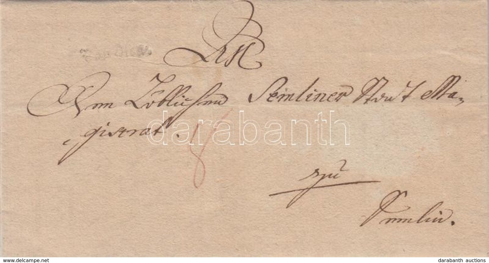 1786 Portós Levél / Cover With Postage Due 'Von Ofen.' - Semlin - Autres & Non Classés