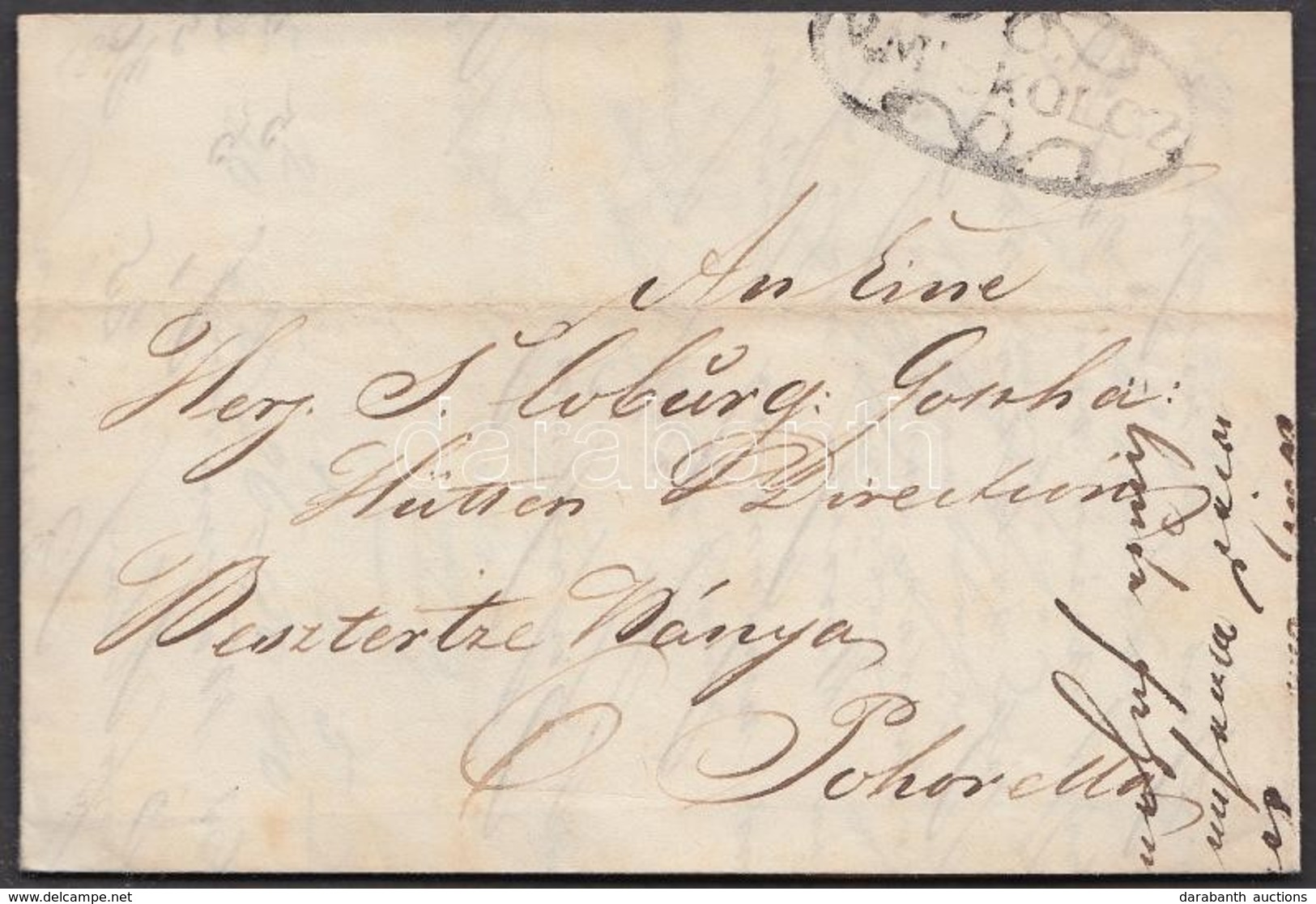 1841 Portós Levél / Cover With Postage Due 'V.MISKÓLCZ' - Pohorella - Andere & Zonder Classificatie