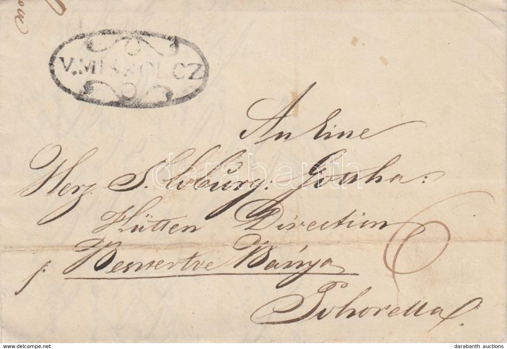 1841 Portós Levél / Cover With Postage Due 'V.MISKÓLCZ' - Pohorella - Autres & Non Classés