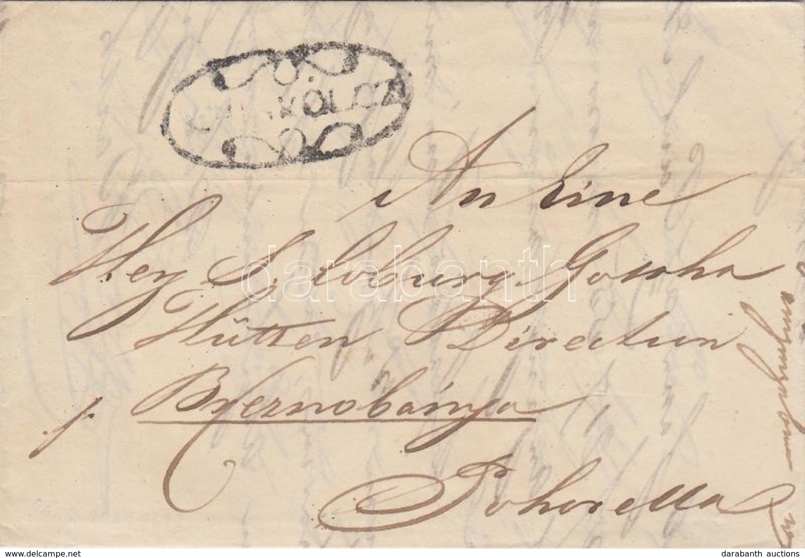 1843 Portós Levél / Cover With Postage Due 'V.MISKÓLCZ' - Pohorella - Andere & Zonder Classificatie