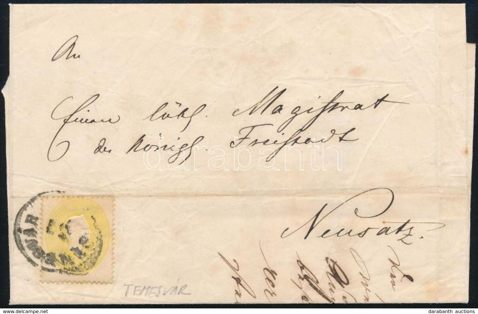 1863 2kr Nyomtatványon ,,TEMESVÁR' - Neusatz - Other & Unclassified