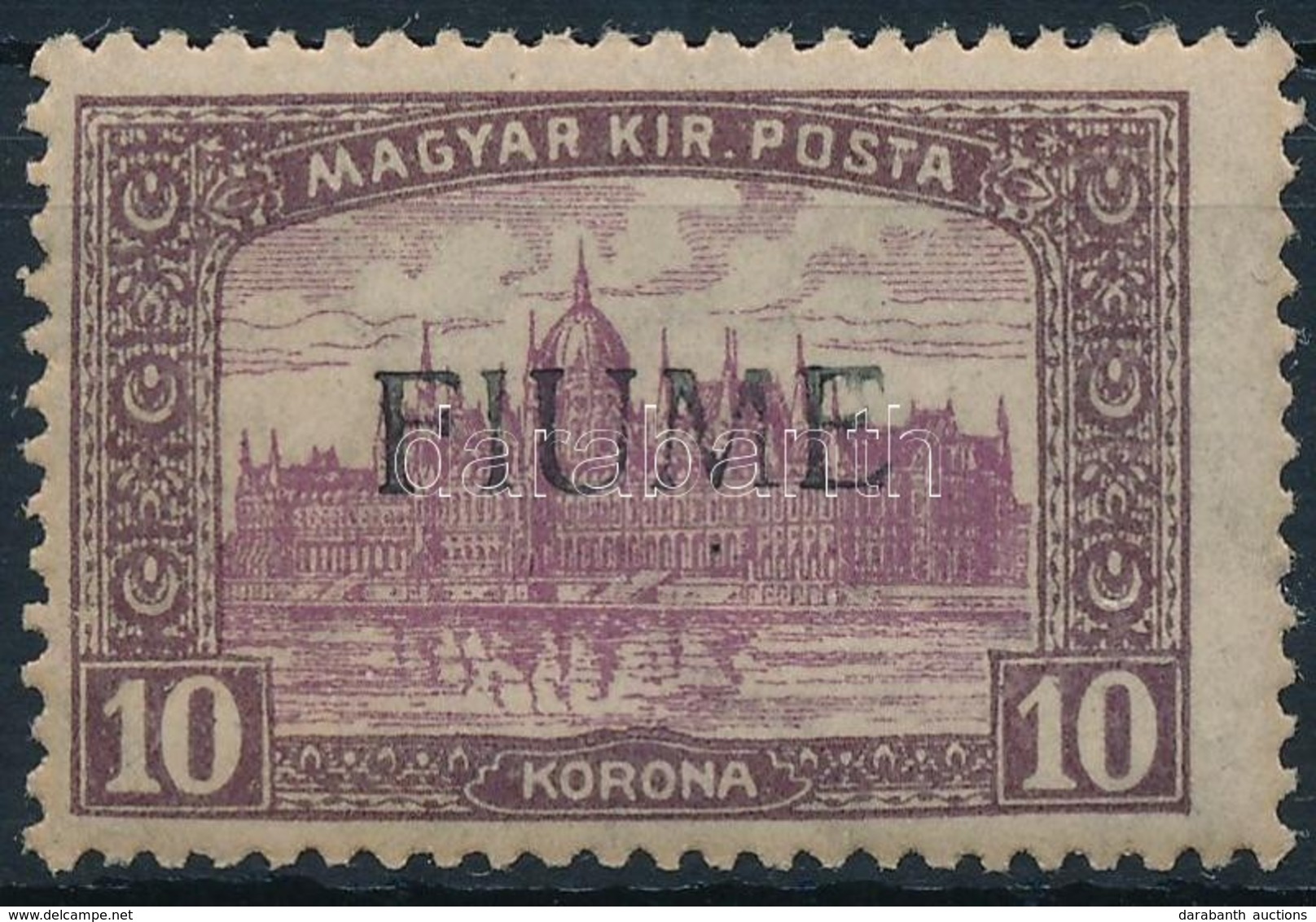 ** Fiume 1918 Parlament 10K Kézi Felülnyomással, Bodor Vizsgálójellel (90.000) - Andere & Zonder Classificatie