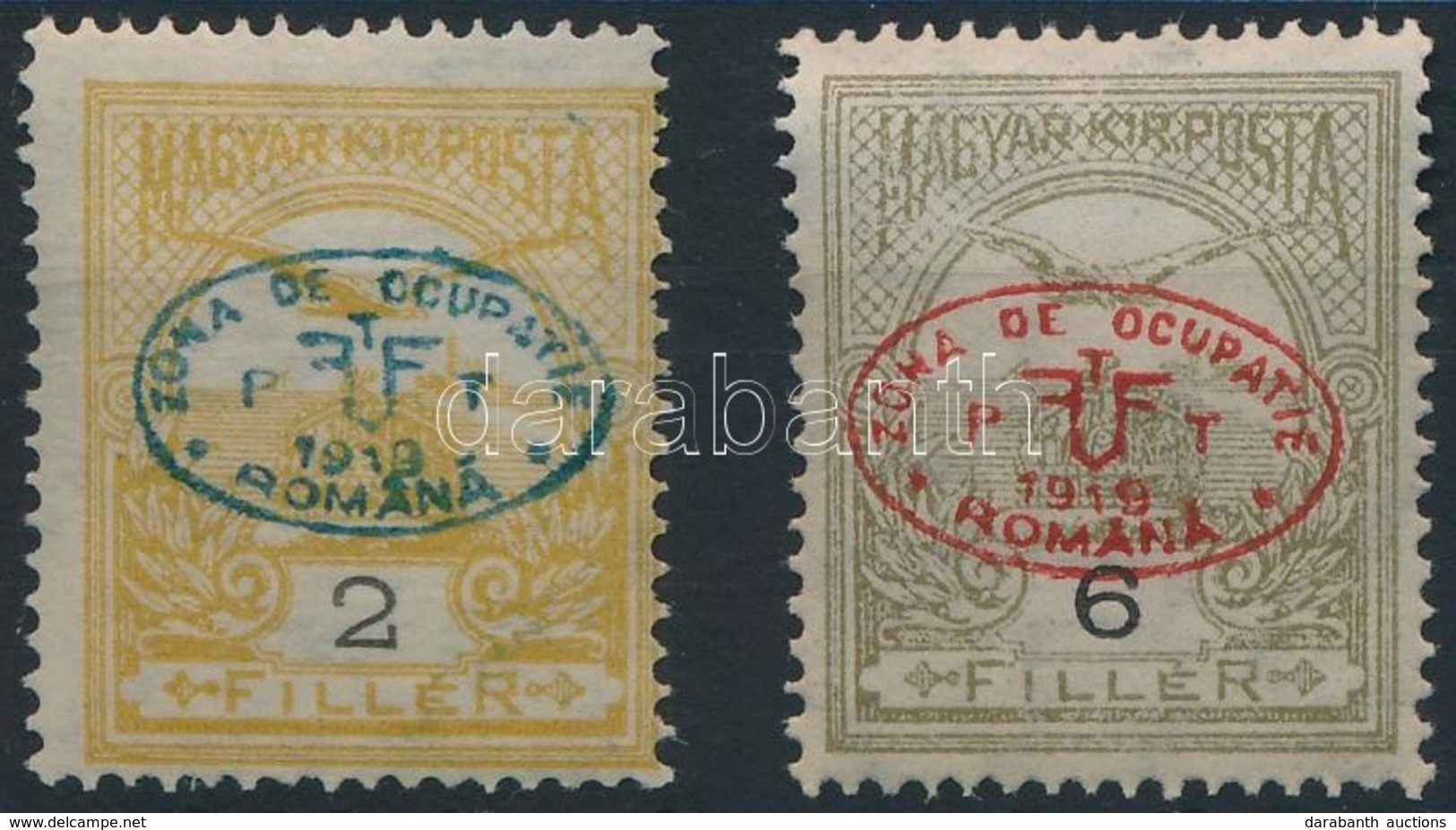 ** Debrecen I. 1919 Turul 2f és 6f Garancia Nélkül (**35.000) - Altri & Non Classificati