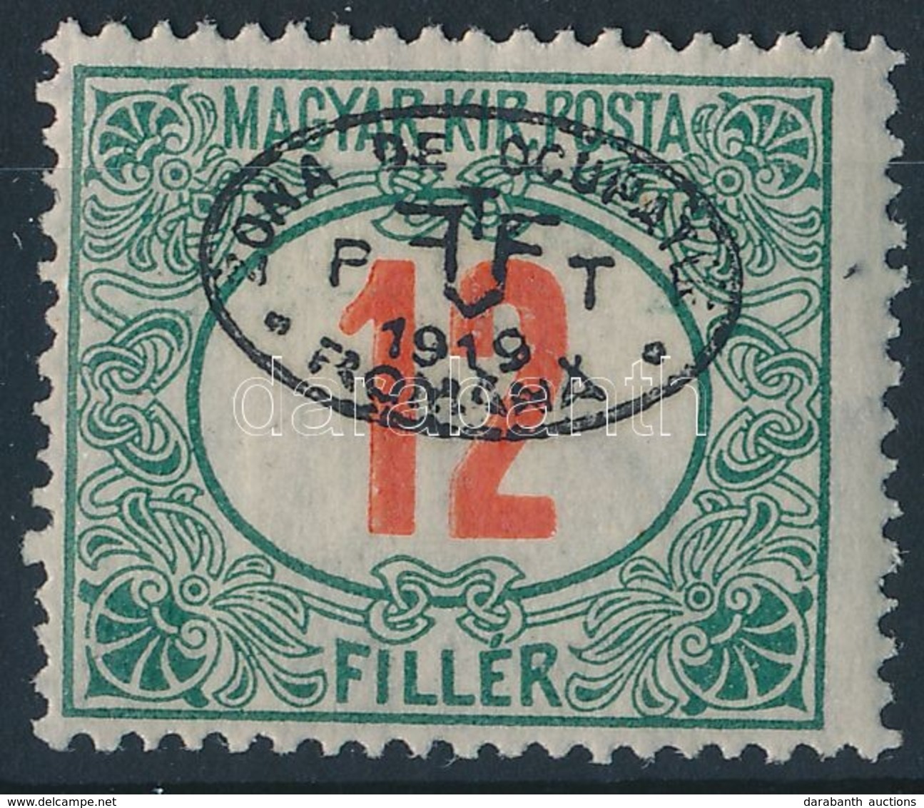 * Debrecen I. 1919 Pirosszámú Portó 12f Garancia Nélkül (**45.000) - Sonstige & Ohne Zuordnung