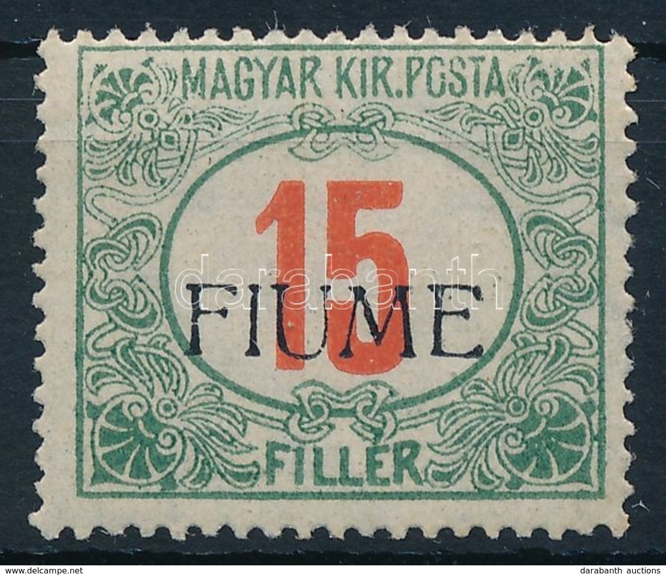 * Fiume 1918 Pirosszámú Portó 15f Garancia Nélkül (*30.000) - Autres & Non Classés