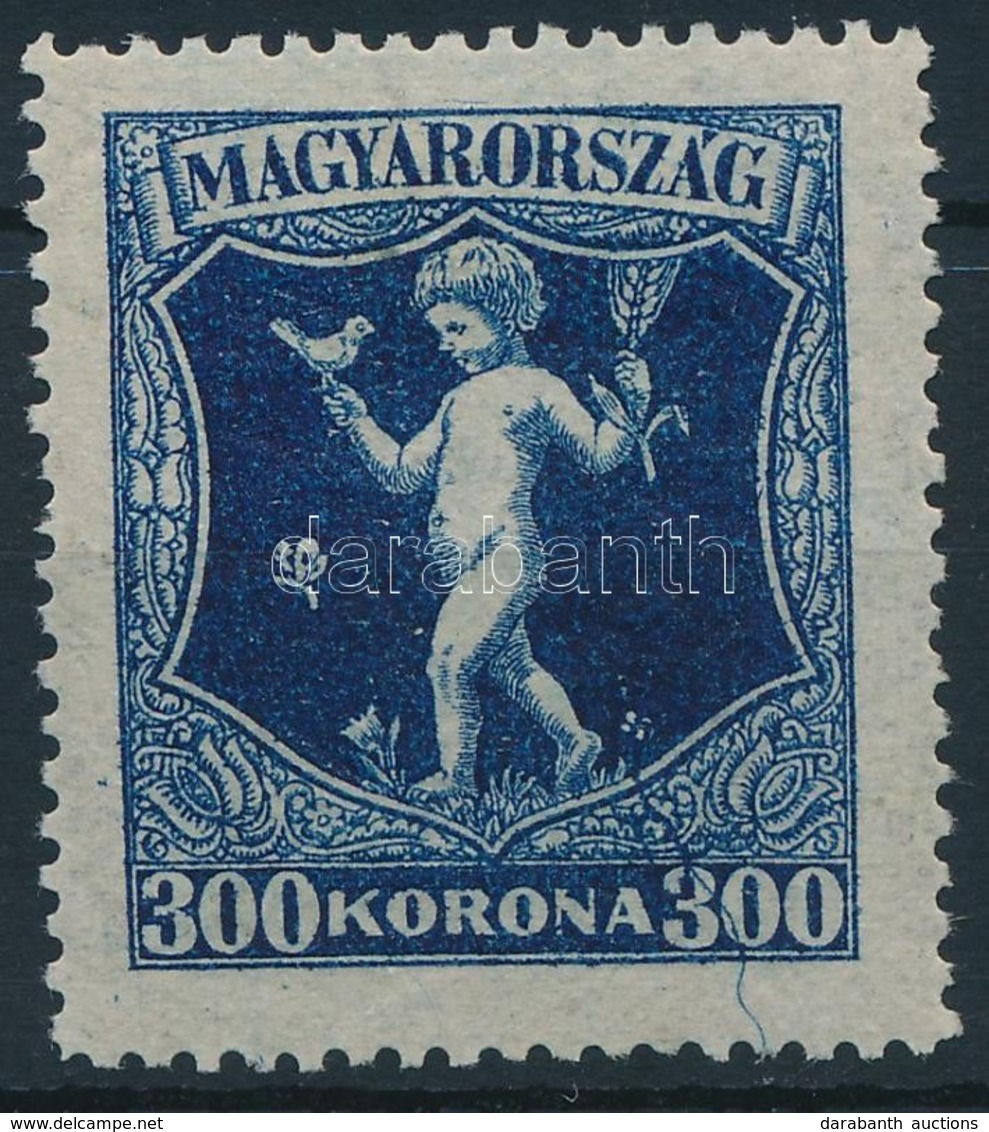 * 1923 Jótékonyság 300K, Sz?rszál Kék Lenyomatával - Autres & Non Classés