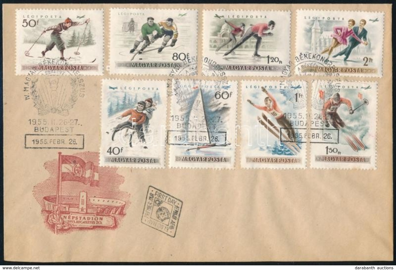 1955 Téli Sport Sor FDC-n (3.000) - Other & Unclassified