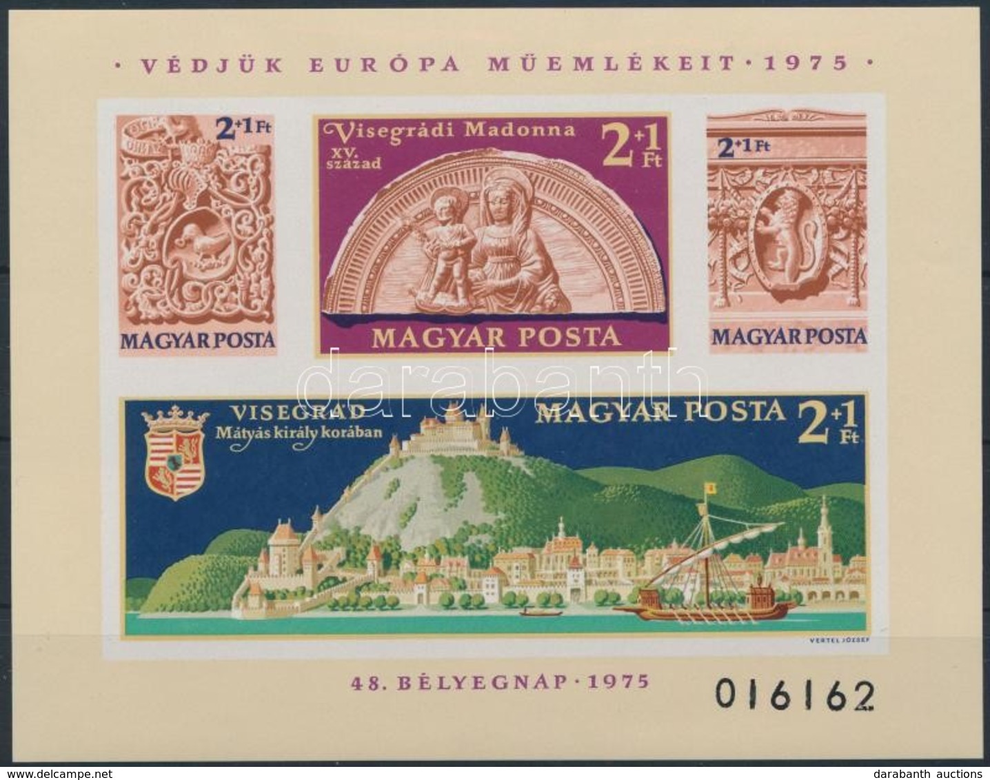 ** 1975 Bélyegnap (48.) Vágott Blokk (20.000) / Mi Bl 115 Imperforate Block - Andere & Zonder Classificatie