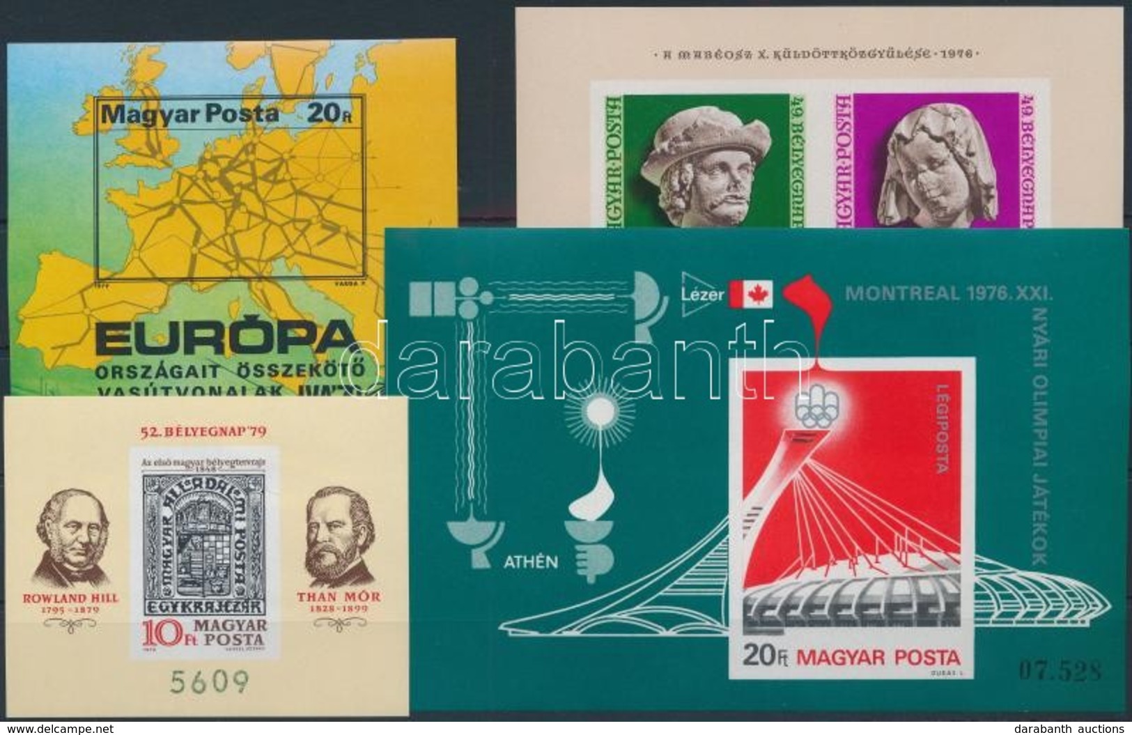 ** 1976, 1979 4 Klf Vágott Blokk (22.500) / 4 Different Imperforate Blocks - Sonstige & Ohne Zuordnung