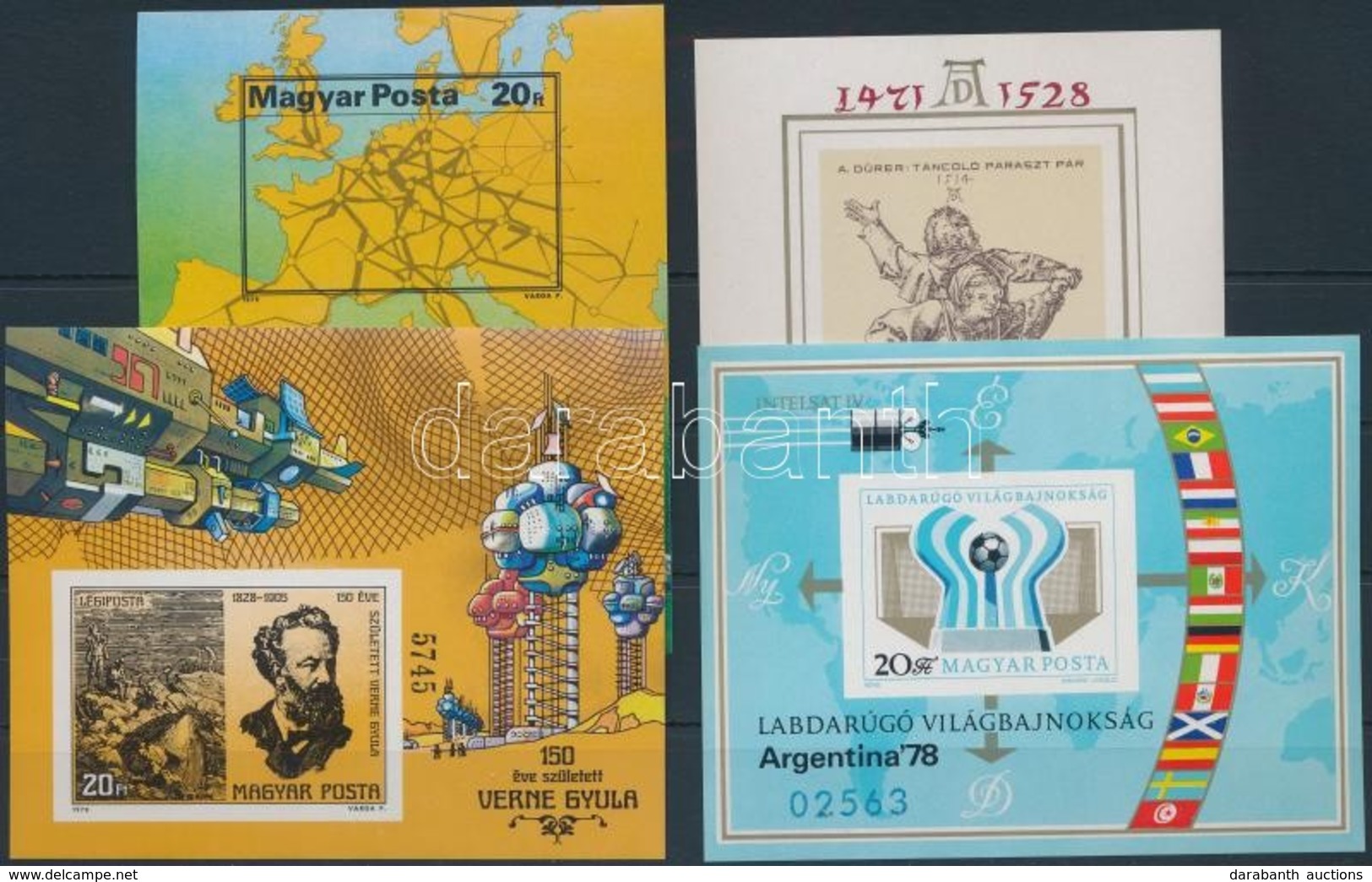 ** 1978-1979 4 Klf Vágott Blokk (22.500) / 4 Different Imperforate Blocks - Autres & Non Classés