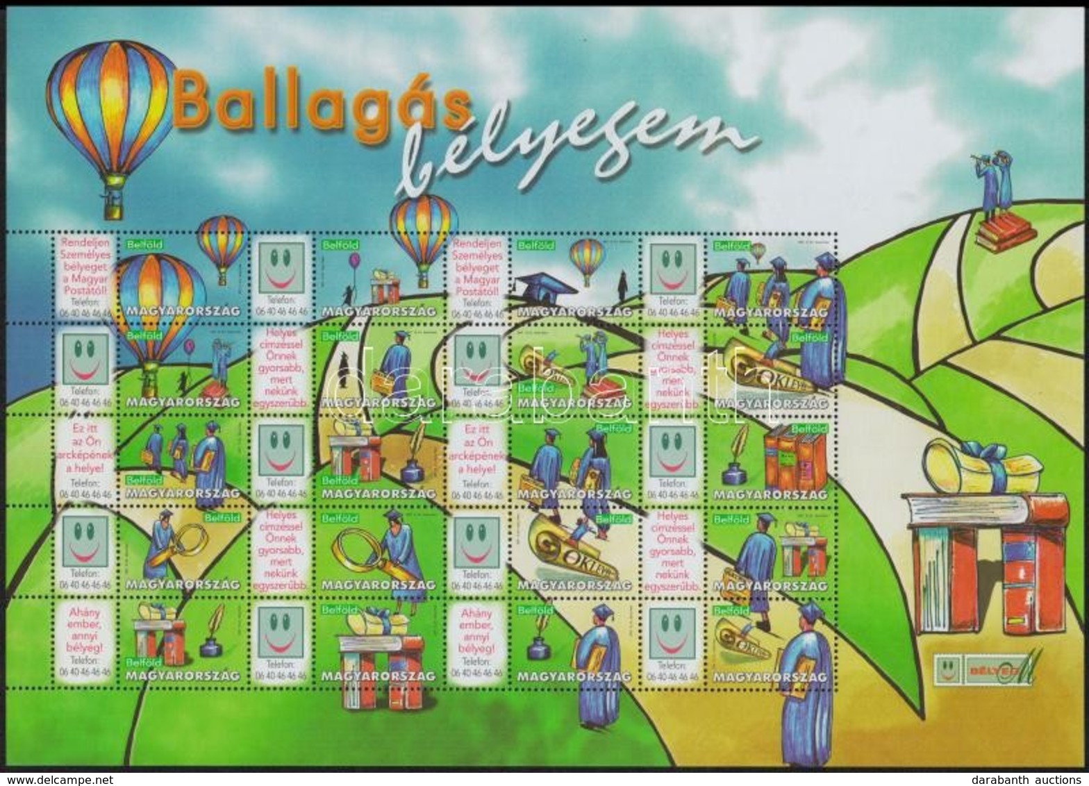 ** 2007 Ballagás Bélyegem (IV.) - H?légballon Promóciós Teljes ív (7.000) - Other & Unclassified