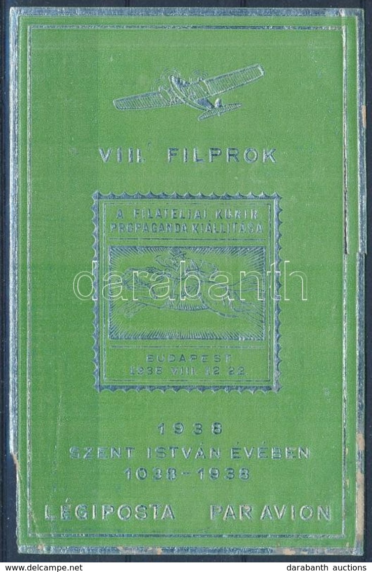 ** 1938/4 VIII. FILPROK Légiposta Emlékív (10.000) Töredezett, Hiányos ívszélek - Altri & Non Classificati