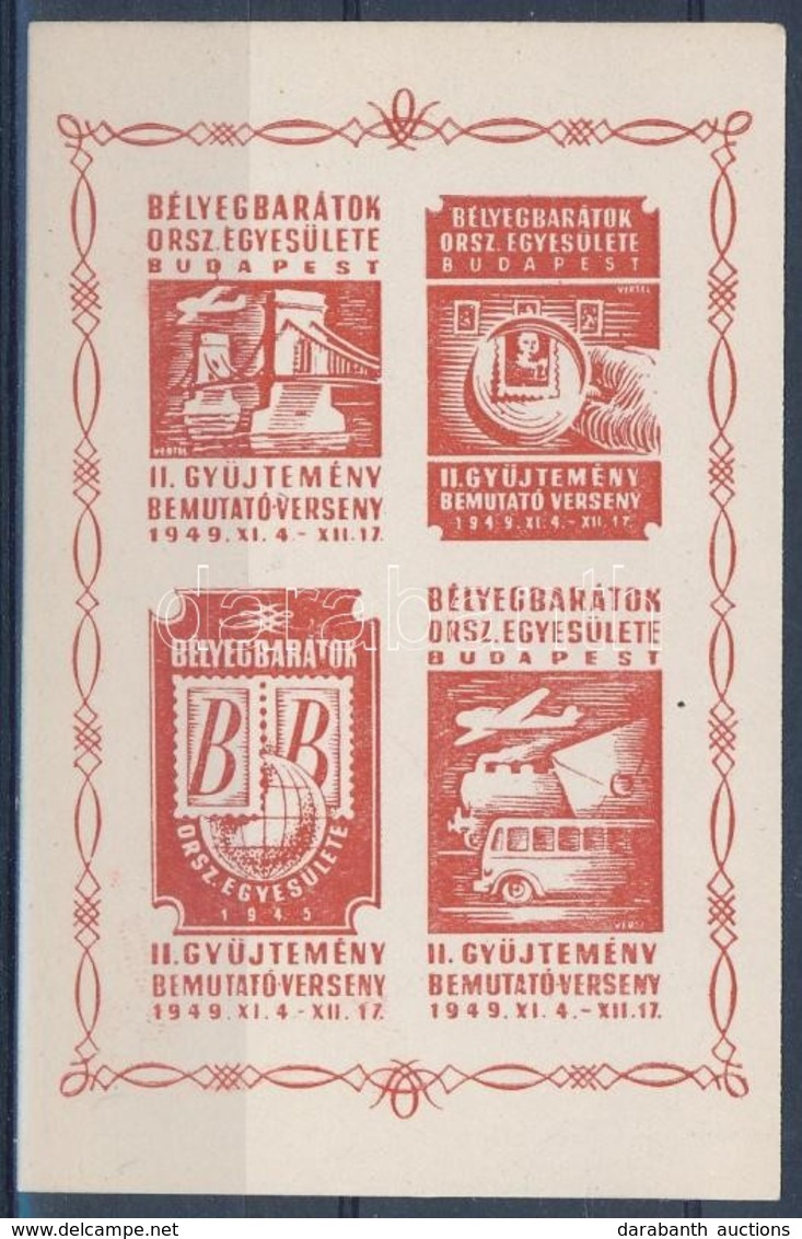 (*) 1949/1a Bélyegbarátok II. Gy?jteménybemutatója Emlékkisív (3.000) - Sonstige & Ohne Zuordnung