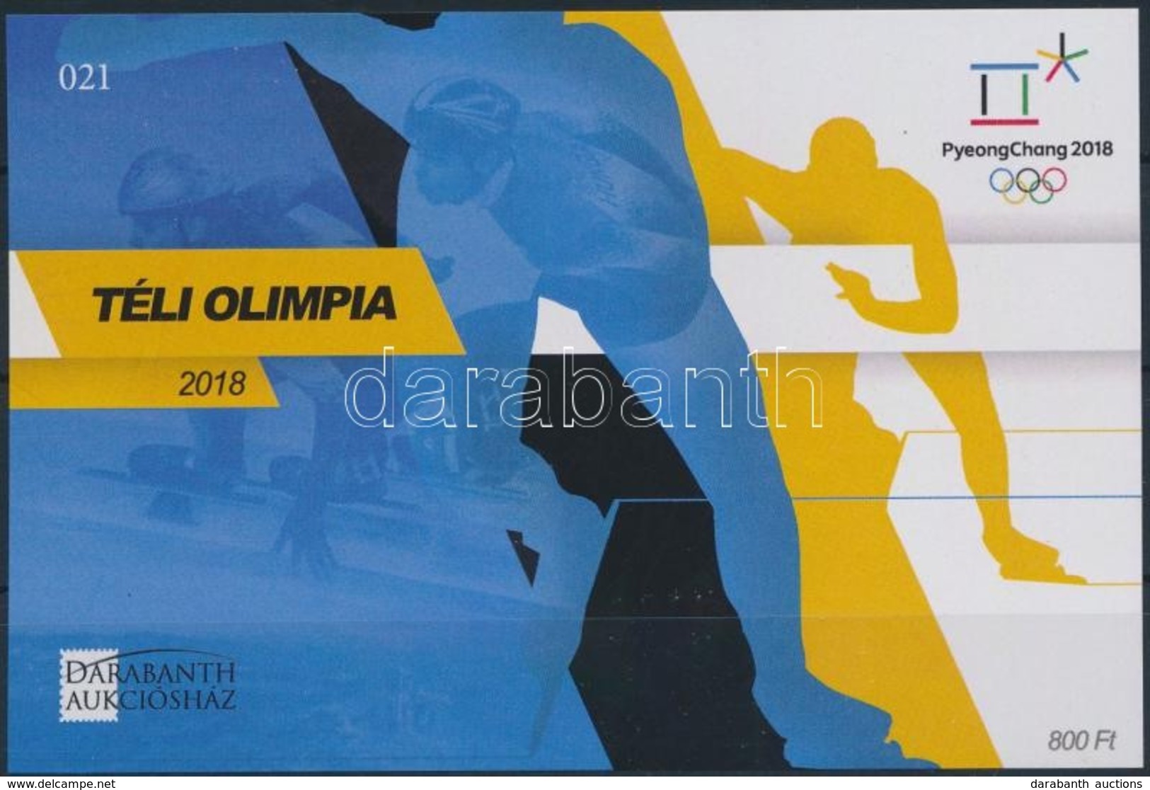 ** 2018 Téli Olimpia PyeongChang Emlékív No 021 Sorszámmal - Autres & Non Classés