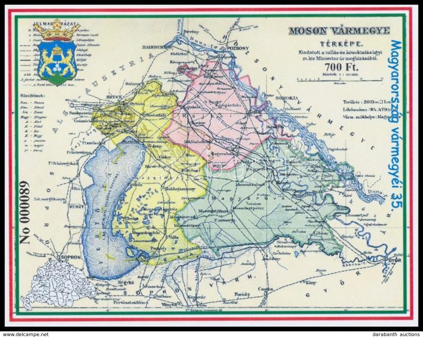 ** 2018 Magyarország Vármegyéi (35.) - Moson Vármegye Emlékív - Andere & Zonder Classificatie