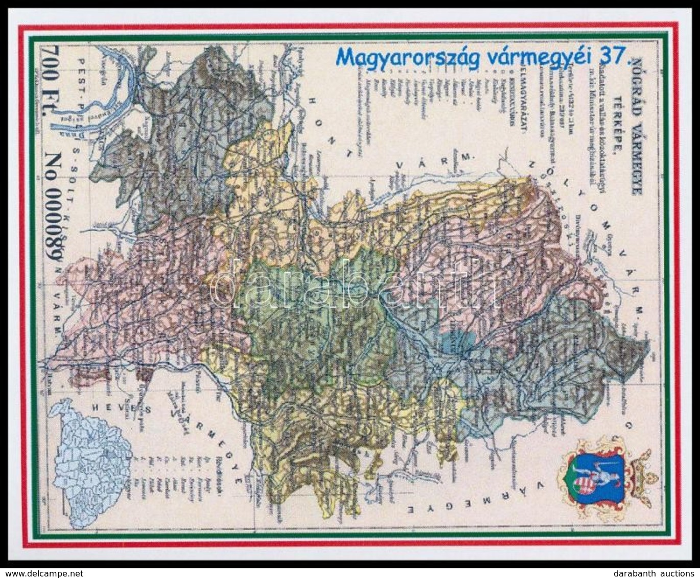 ** 2018 Magyarország Vármegyéi (37.) - Nógrád Vármegye Emlékív - Autres & Non Classés