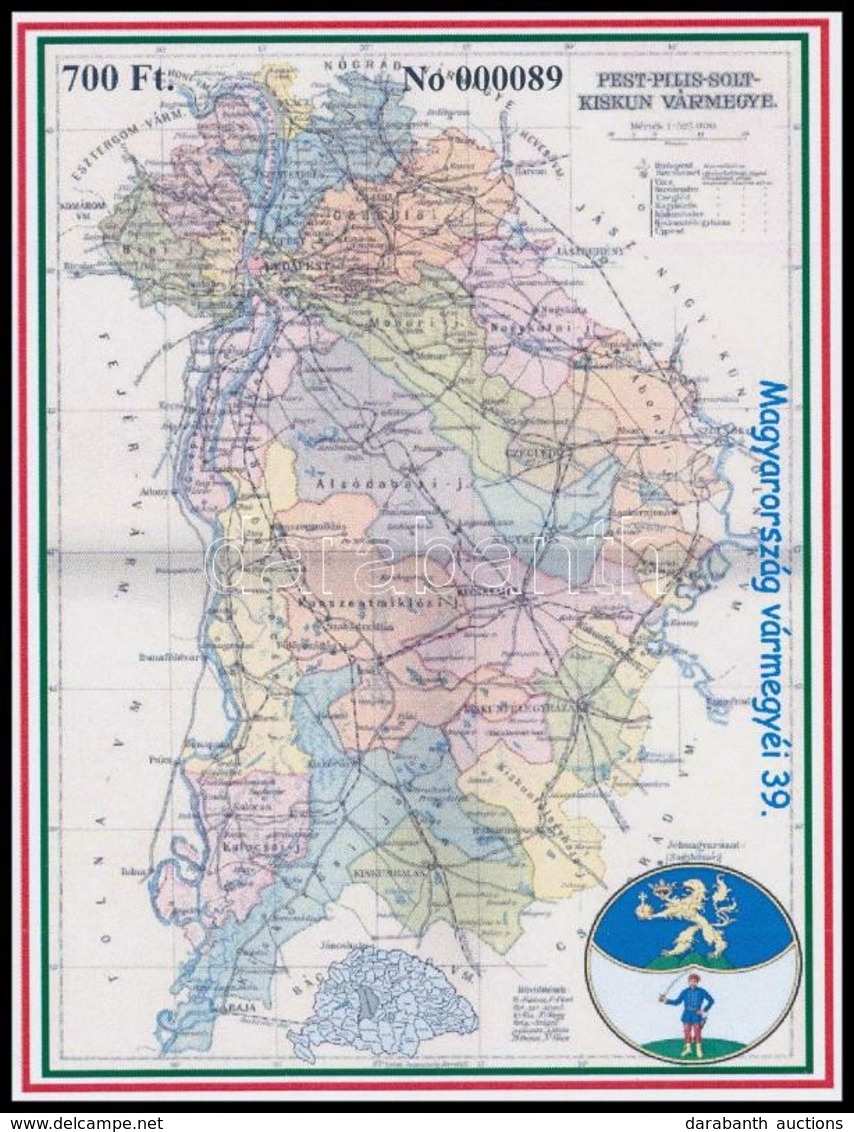 ** 2018 Magyarország Vármegyéi (39.) - Pest-Pilis-Solt-Kiskun Vármegye Emlékív - Sonstige & Ohne Zuordnung